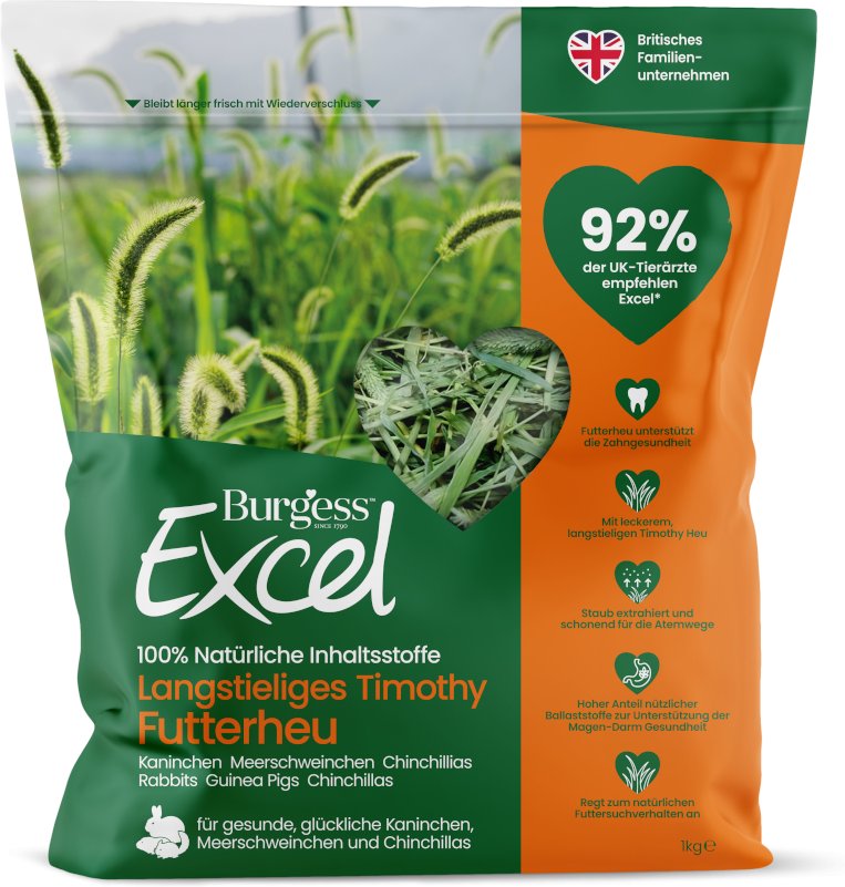Burgess Excel Langstieliges Timothy Futterheu - 1 kg