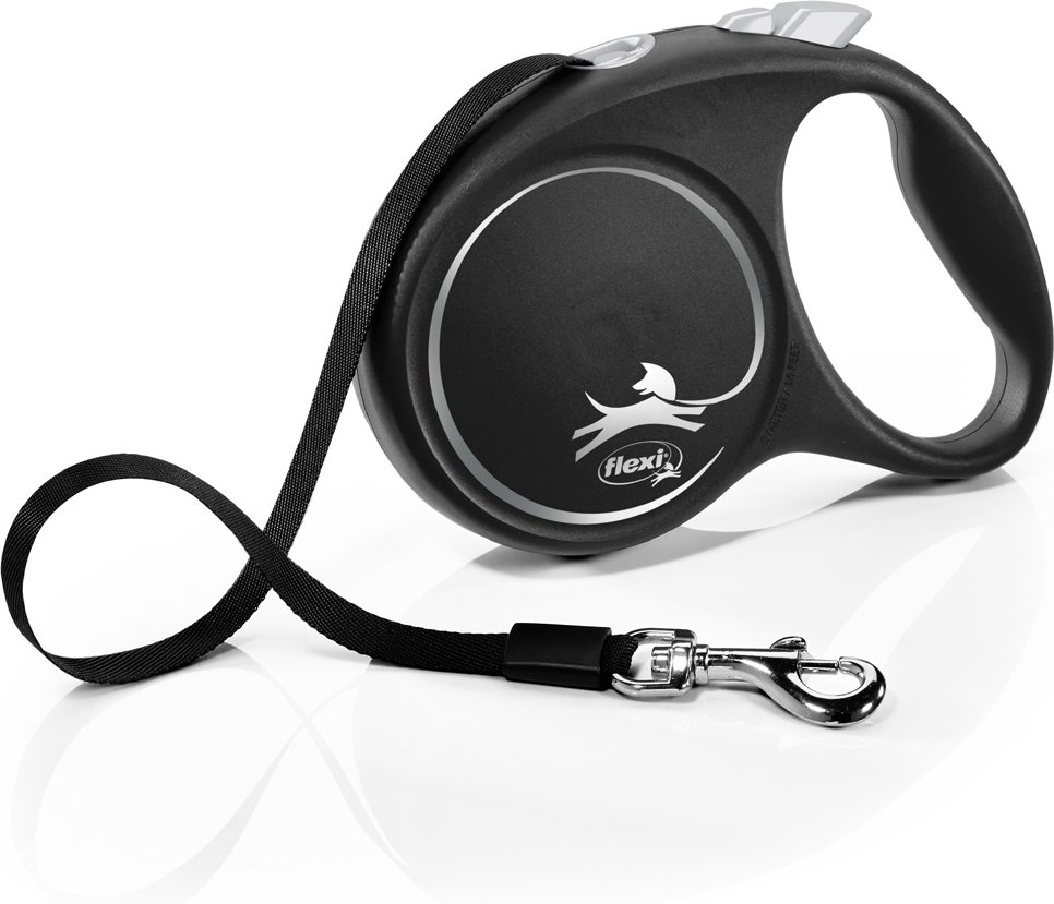 flexi Black Design Gurt-Leine schwarz, 5 m - Größe L: bis 50 kg