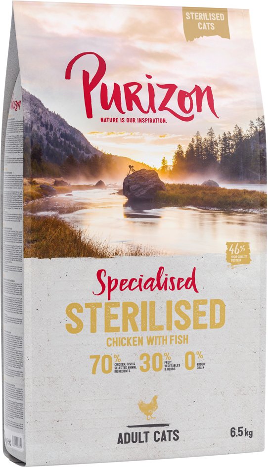 Purizon Sparpaket 2 x 6,5 kg - Sterilised Adult Huhn & Fisch