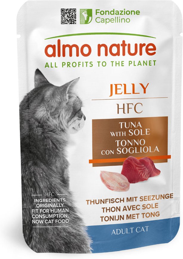 Sparpaket Almo Nature HFC Jelly Pouch 24 x 55 g - Thunfisch mit Seezunge