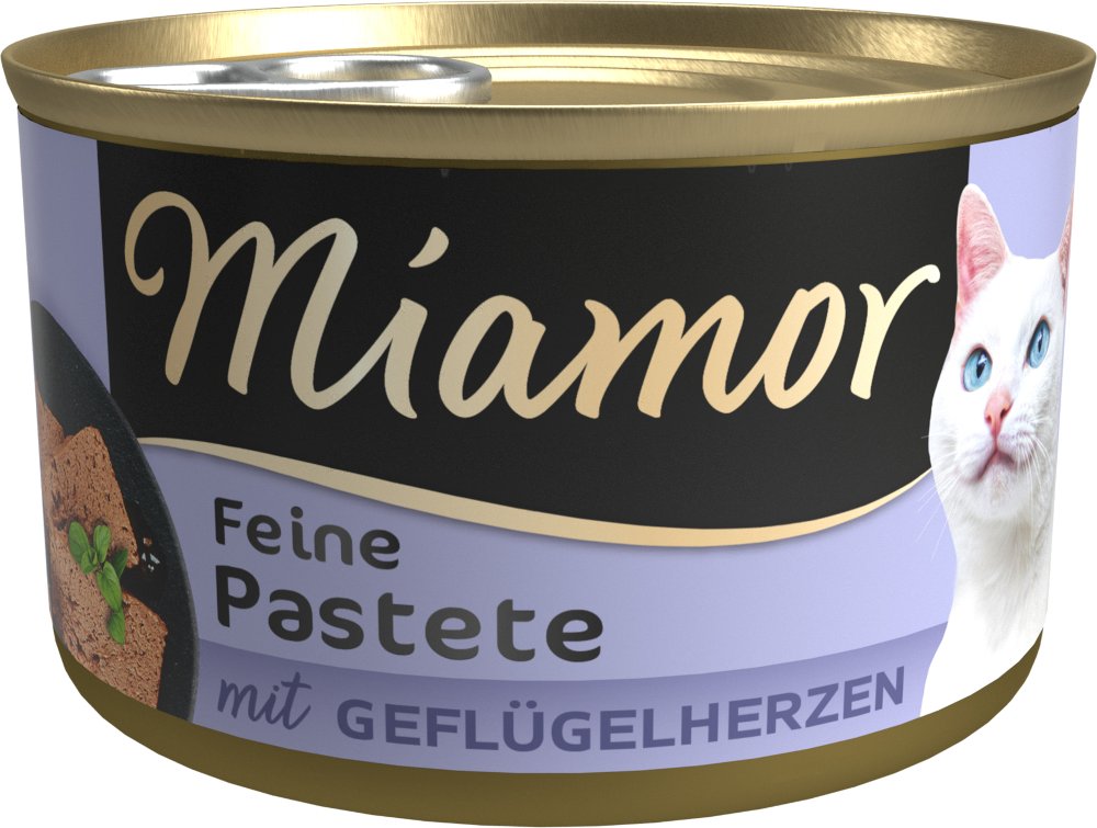 Sparpaket Miamor Pastete 12 x 85 g - Geflügelherzen