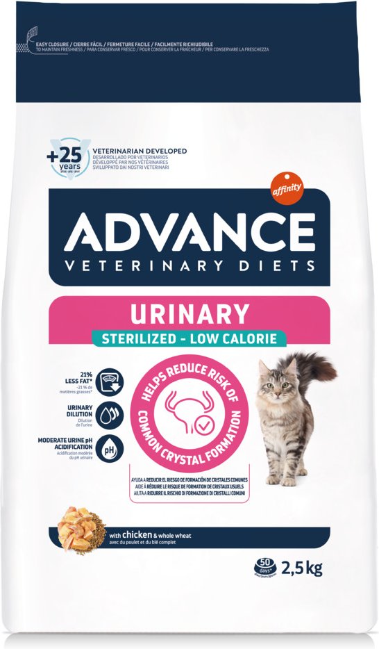 Advance Veterinary Diets Cat Urinary Sterilized Low Calorie - 2,5 kg