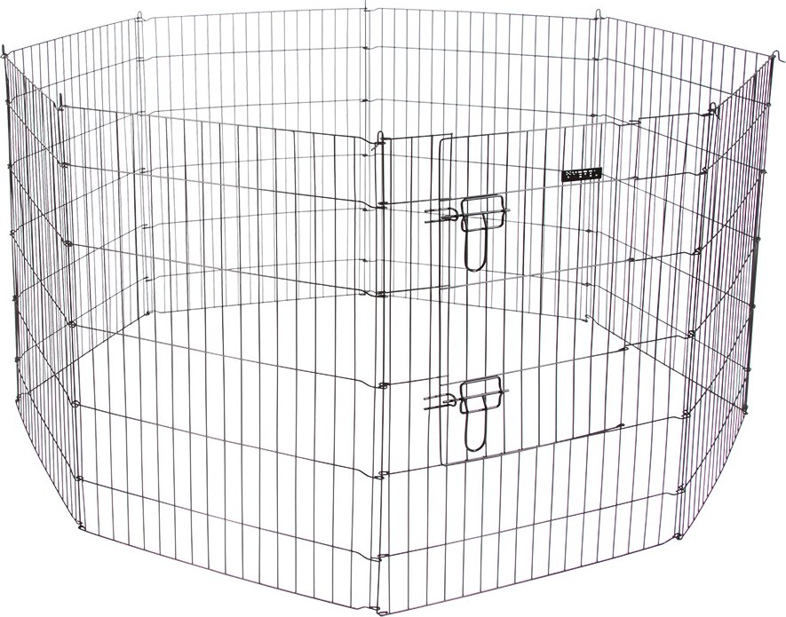 Kerbl Pet Gehege mit Türe für Welpen und Kleintiere - 8 Elemente à B 57 x H 78 cm