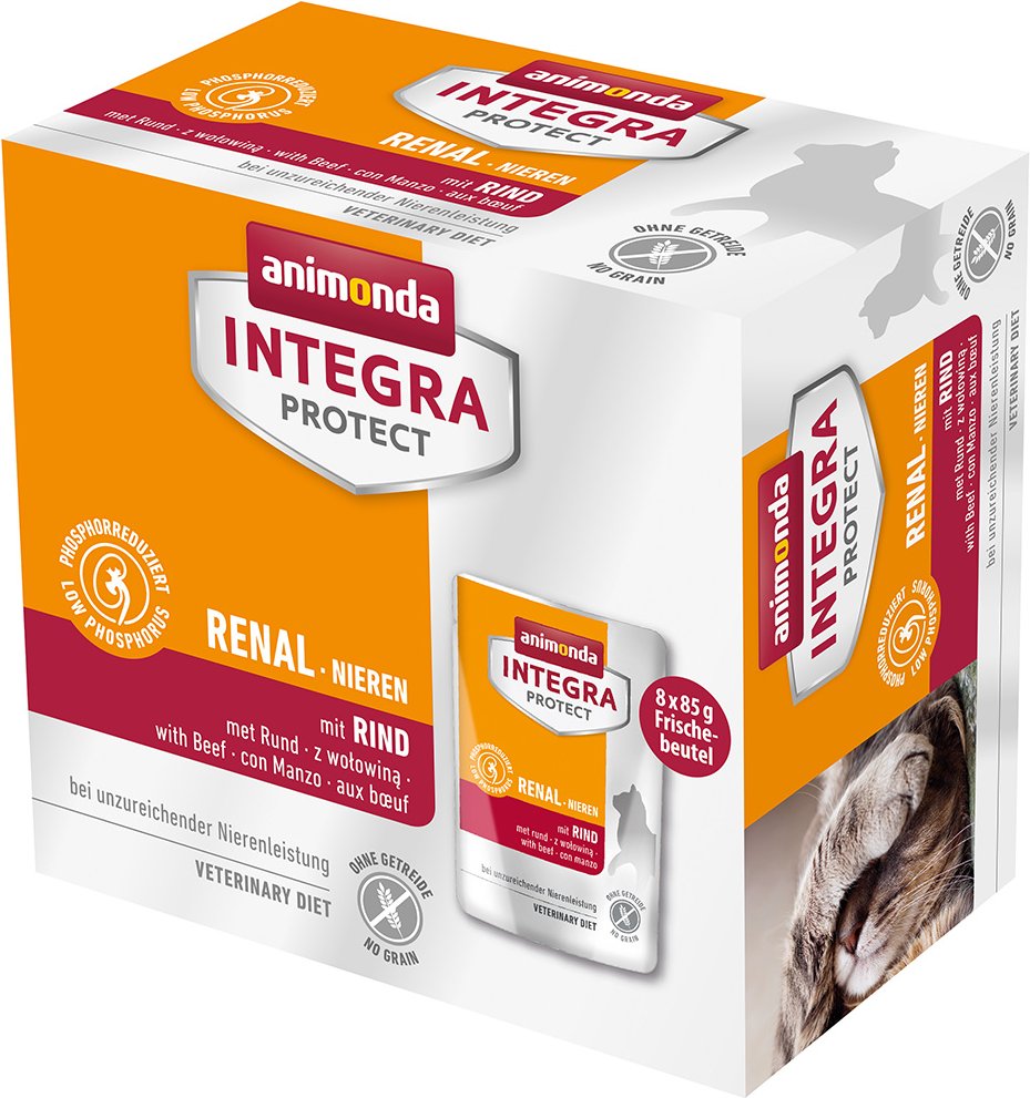 animonda Integra Protect Adult Renal 8 x 85 g - mit Rind