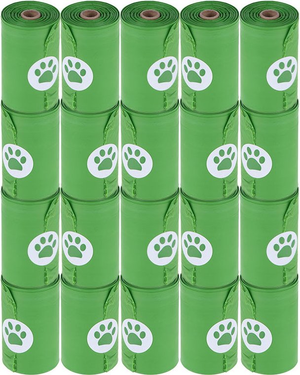 Biologisch Abbaubare Hundekotbeutel, grün - 20 Rollen à 15 Beutel