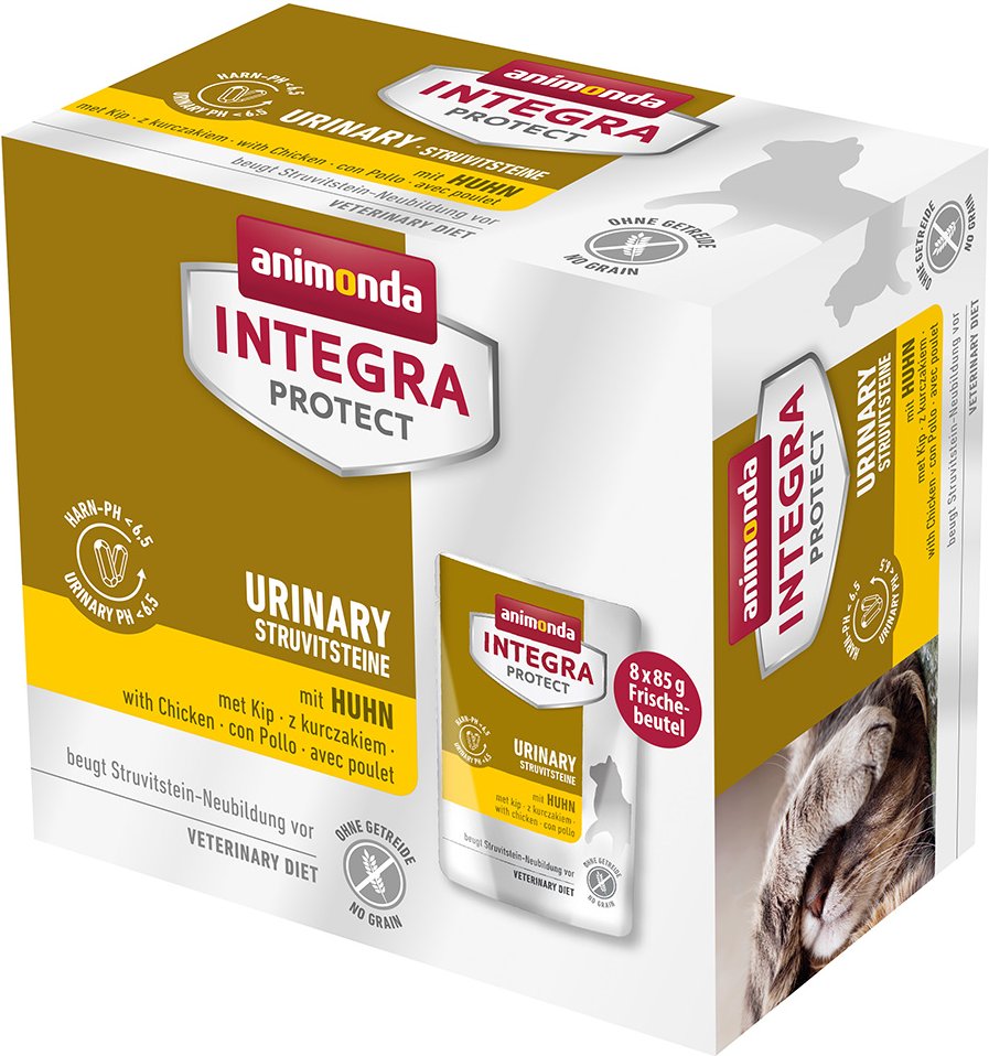 animonda Integra Protect Adult Urinary Struvitstein 8 x 85 g - mit Huhn