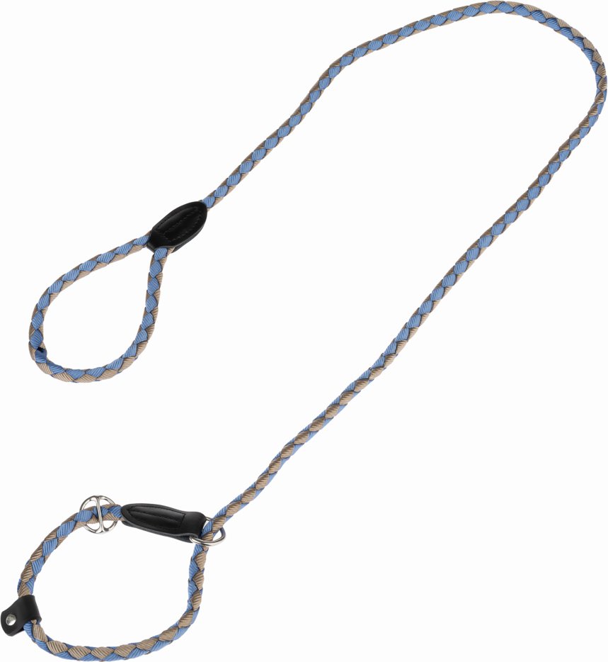 TIAKI Retrieverleine Twist - 170 cm lang, Ø 12 mm - blau/grau