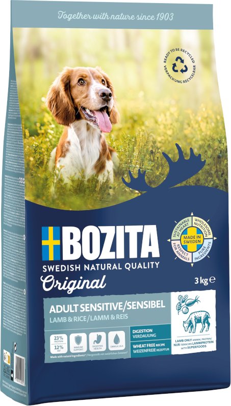 Sparpaket Bozita Original 2 x 3 kg - Sensitive Digestion Lamm & Reis