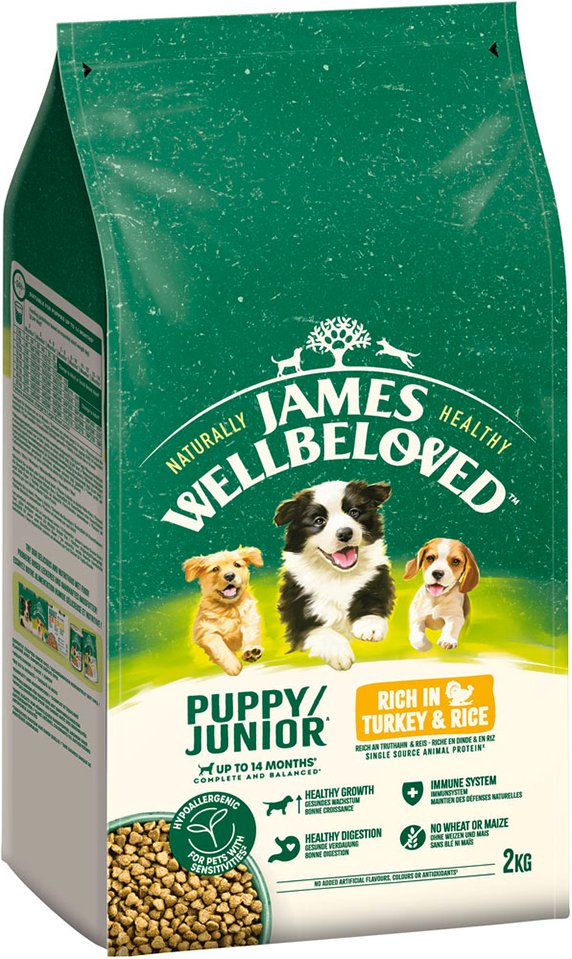 James Wellbeloved Junior Dog Hypoallergenic Truthahn & Reis - 2 kg