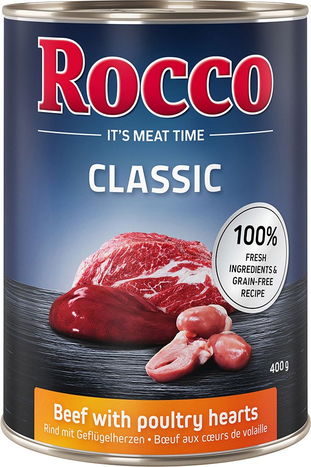 Rocco Classic 6 x 400 g - Rind mit Geflügelherzen