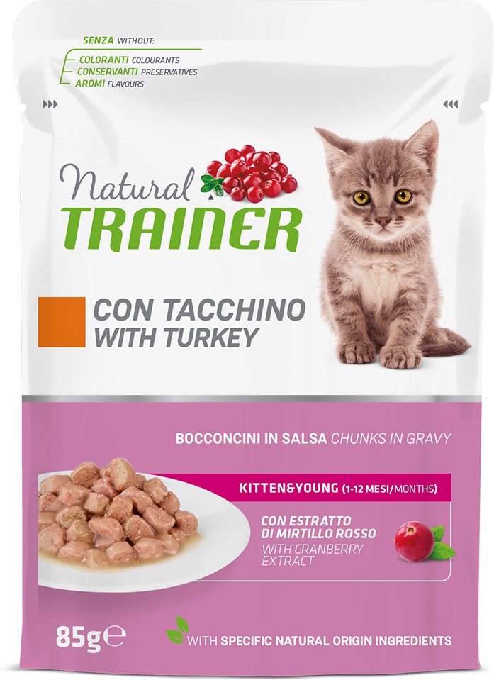 Natural Trainer Kitten & Young - 12 x 85 g Truthahn