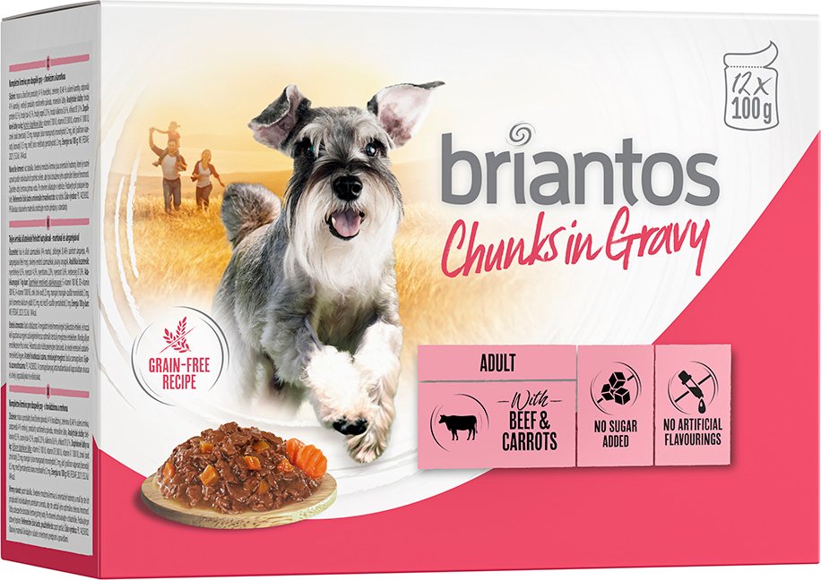 Briantos Chunks in Gravy 12 x 100 g - Rind & Karotten