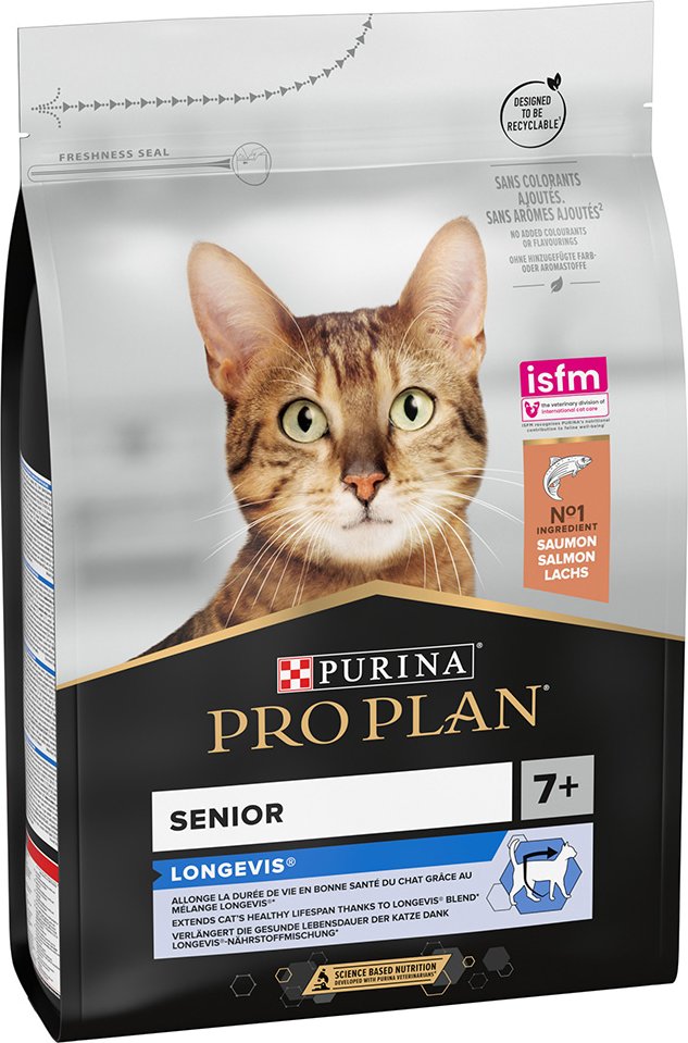 PURINA PRO PLAN Senior 7+ Longevis reich an Lachs - Sparpaket: 3 x 3 kg