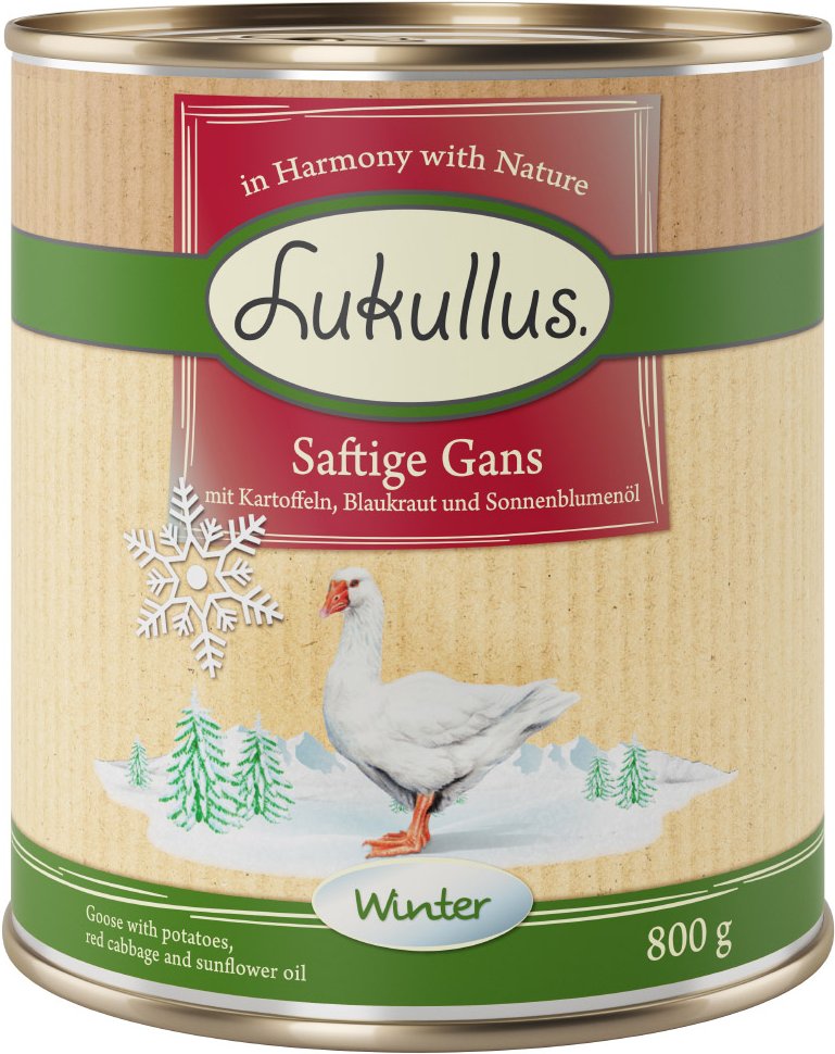 Lukullus Winter-Menü: Saftige Gans - 24 x 800 g