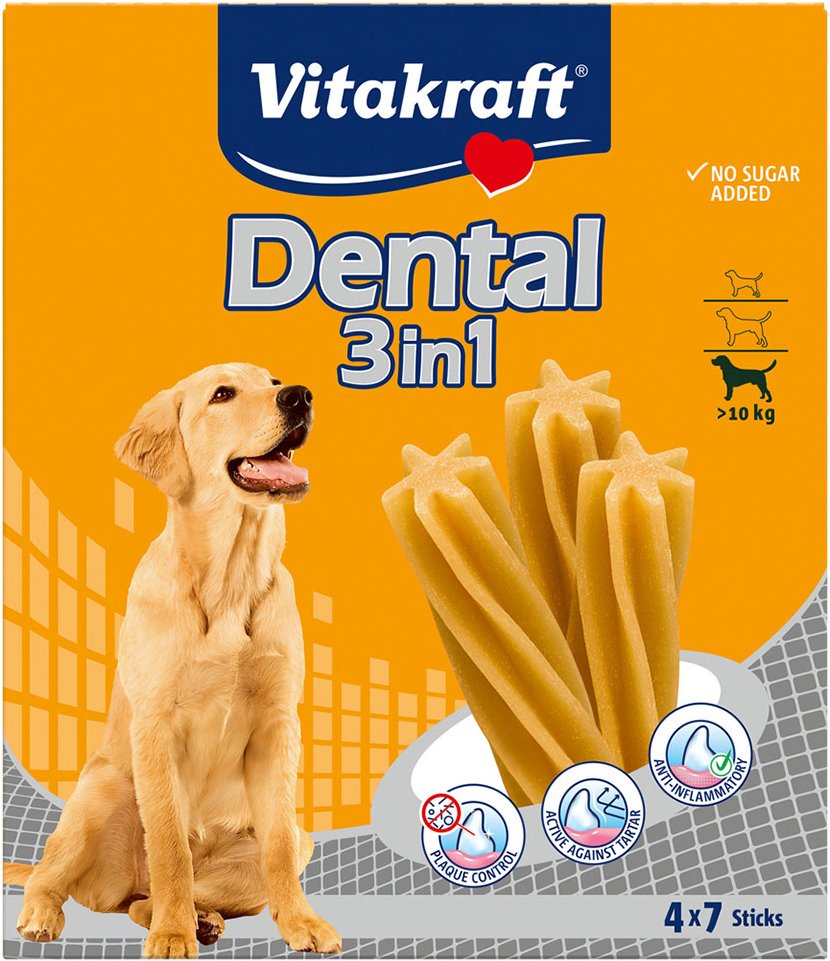 Vitakraft Dental 3in1 medium Multipack - 4 x 180 g