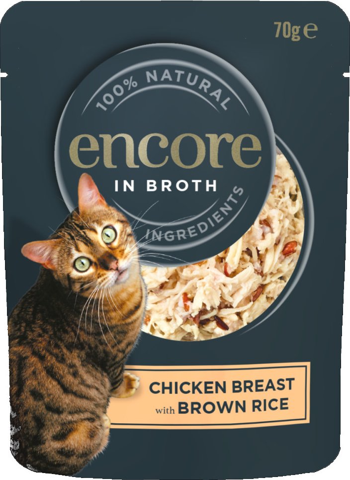 Sparpaket Encore Cat Pouch 48 x 70 g - Huhn mit braunem Reis