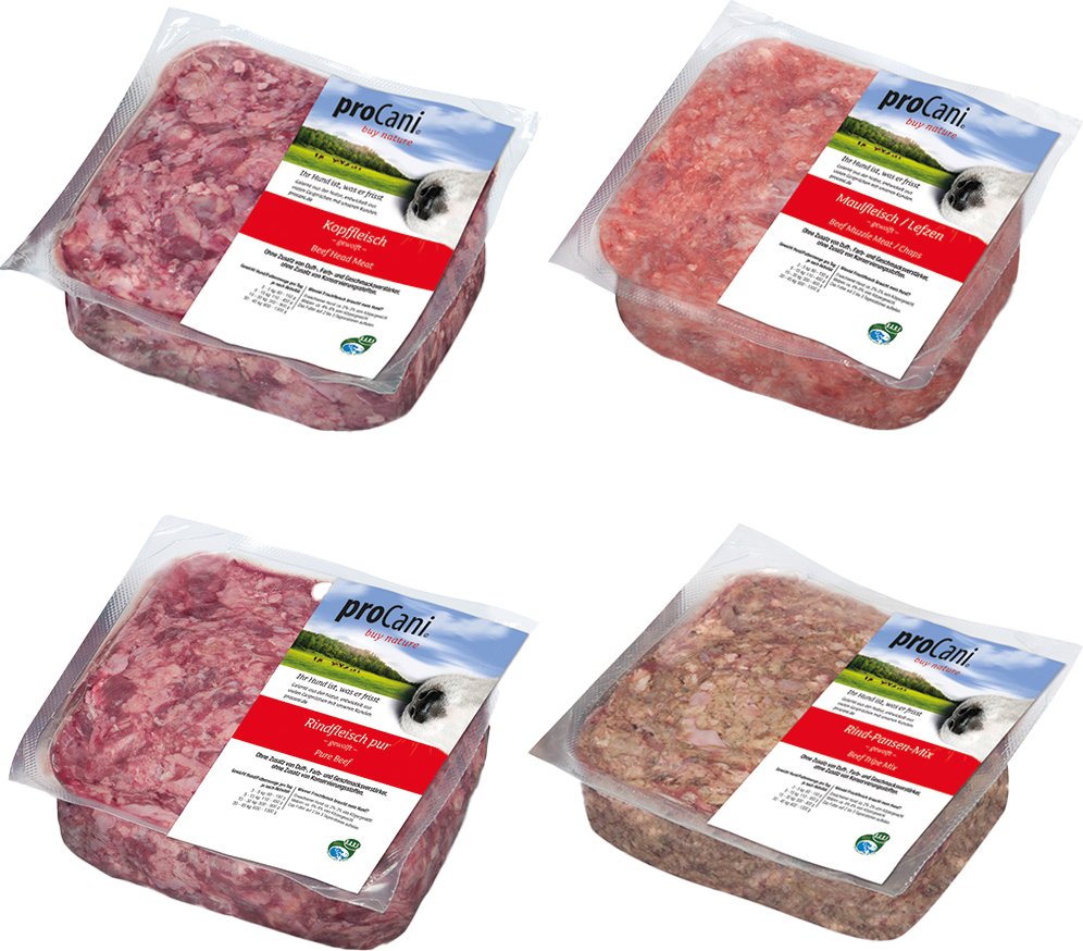 proCani BARF-Paket pur Rind - 28 x 500 g