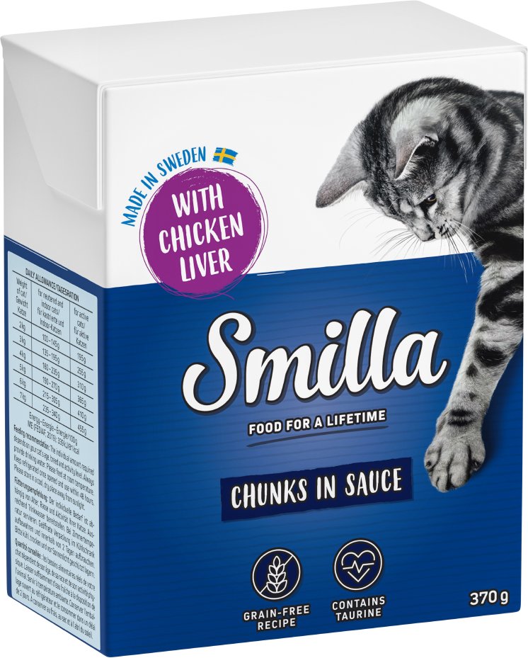 Smilla Tetra Häppchen 6 x 380 / 370 g - Hühnerleber in Soße (6 x 370 g)