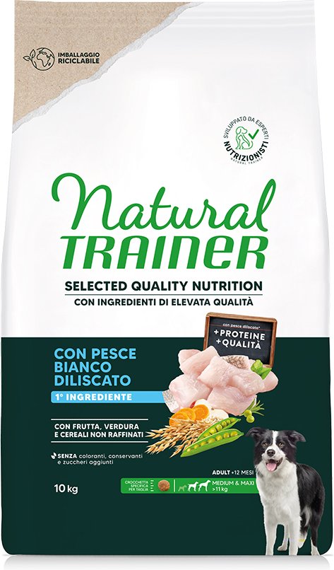 Natural Trainer Selected Quality Nutrition Adult Medium & Maxi Weißfisch - Sparpaket: 2 x 10 kg