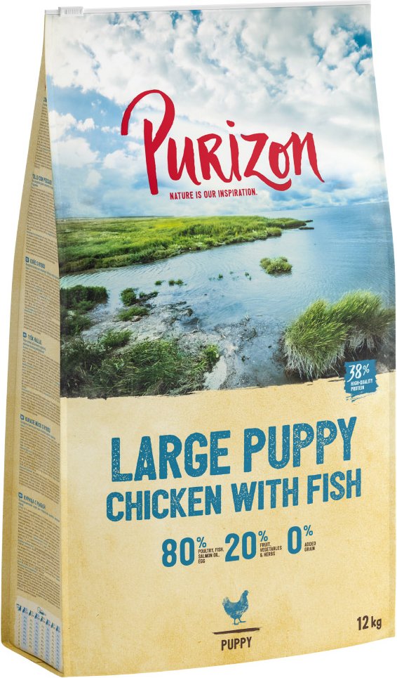 Thumbnail - Purizon Large Puppy Huhn & Fisch - getreidefrei - Sparpaket: 2 x 12 kg