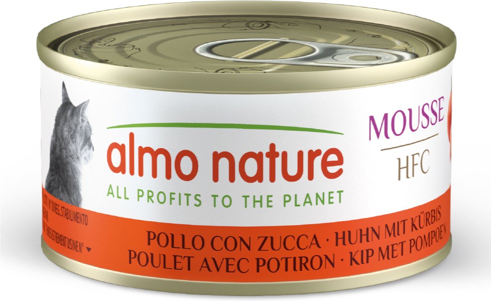 Sparpaket Almo Nature HFC Cat Mousse 24 x 70 g - Huhn mit Kürbis