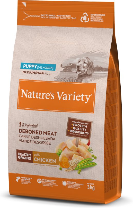 Nature's Variety Healthy Grains Puppy Medium/Maxi Huhn - 3 kg