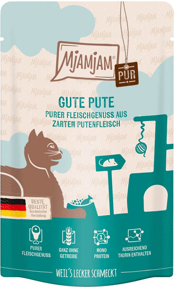 MjAMjAM Quetschie purer Fleischgenuss 12 x 125 g - gute Pute pur