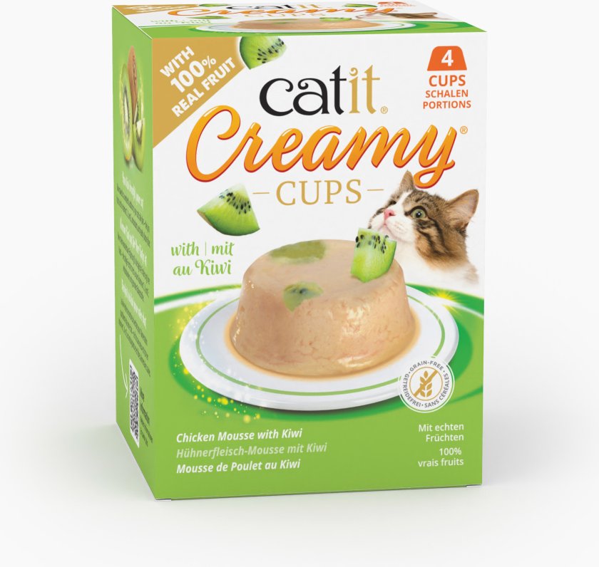 Catit Creamy Cups 4 x 25 g - Huhn mit Kiwi
