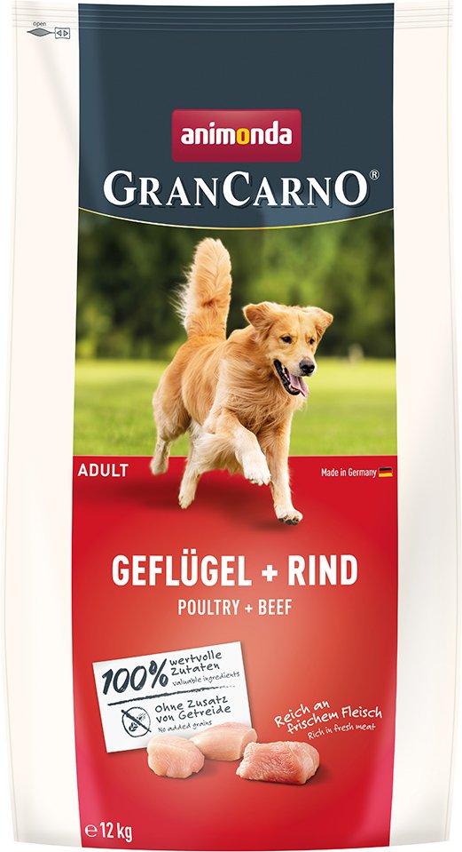 animonda GranCarno Adult Geflügel + Rind - Sparpaket: 2 x 12 kg