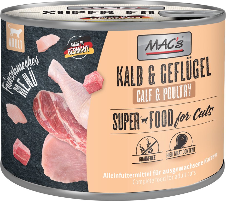 Sparpaket MAC´s Cat Feinschmecker 24 x 200 g - Kalb & Geflügel
