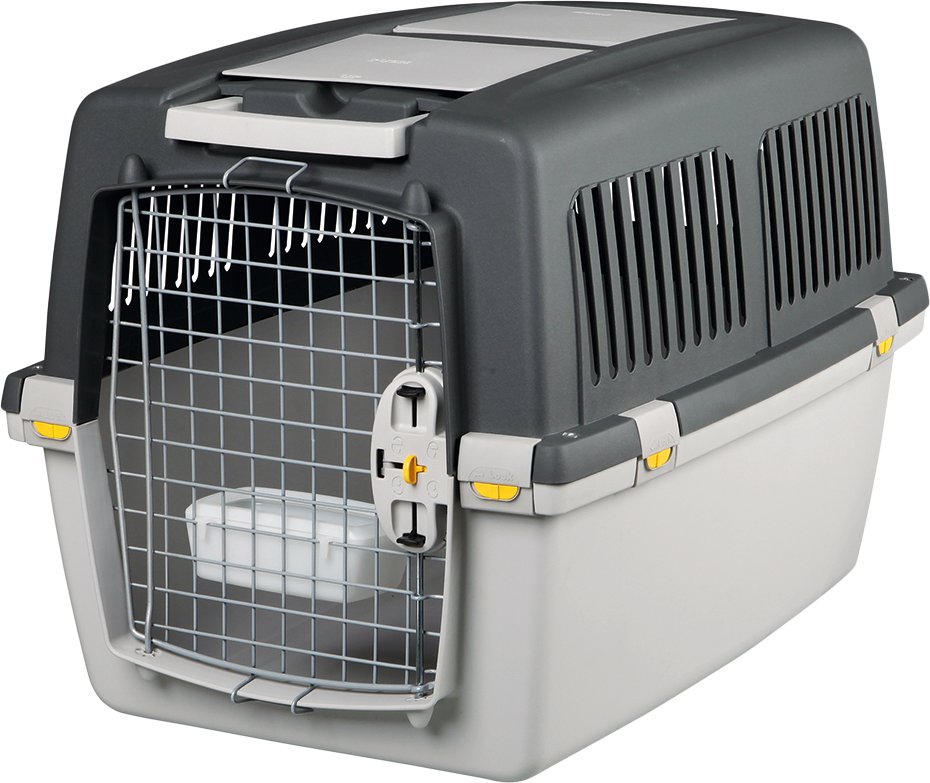Trixie Transportbox Gulliver + Vetbed® Isobed SL Hundedecke Paw - Box Größe 4: B 52 x T 72 x H 51 cm + Decke L 75 x B 50...