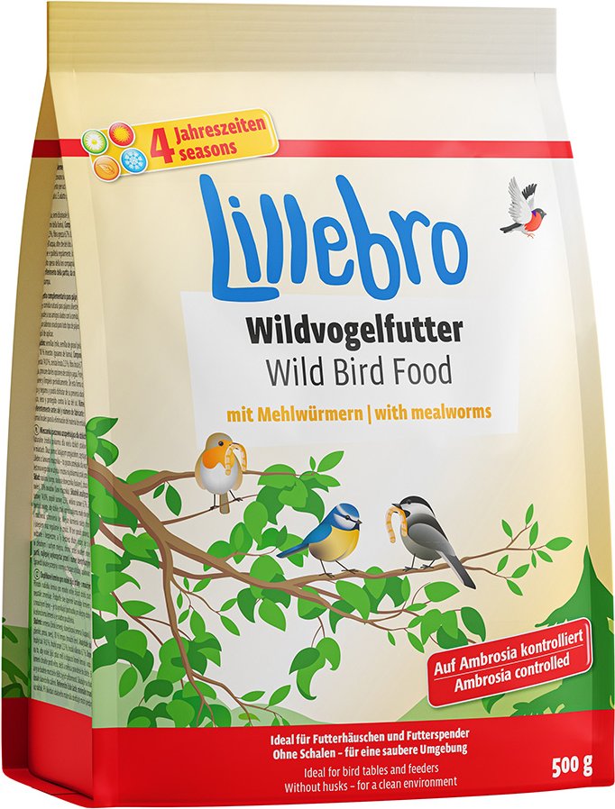 Lillebro Wildvogelfutter mit Mehlwürmern - 500 g