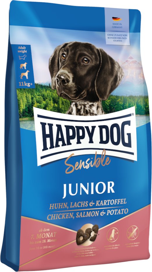 Happy Dog Supreme Sensible Junior Huhn, Lachs & Kartoffel - 10 kg