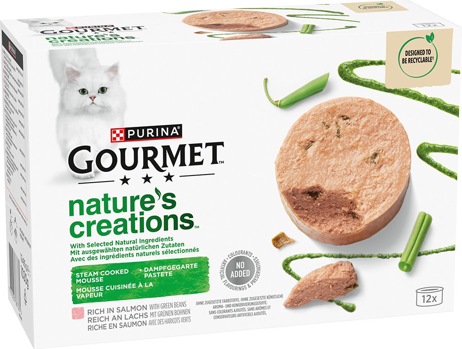 Gourmet Nature's Creations Pastete 12 x 85 g - Lachs & grüne Bohnen