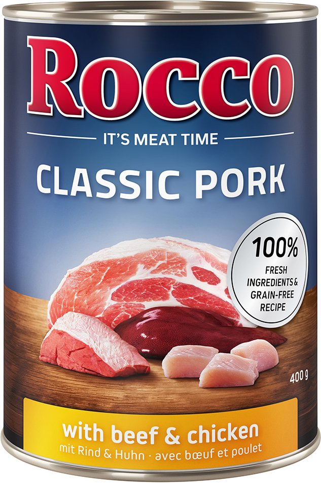Rocco Classic Pork 6 x 400g Rind & Huhn