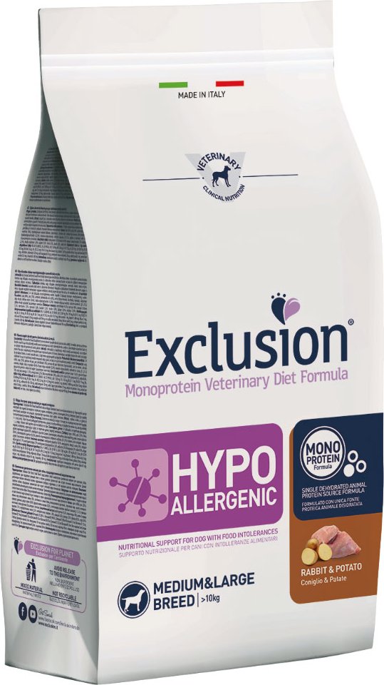 Exclusion Diet Hypoallergenic Medium/Large Adult mit Ente & Kartoffel - Sparpaket: 2 x 12 kg