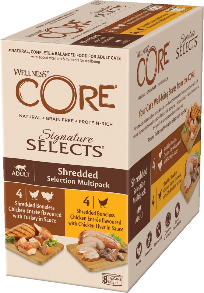 Sparpaket Wellness Core Cat Signature Selects 16 x 79 g - Auswahl in Streifen