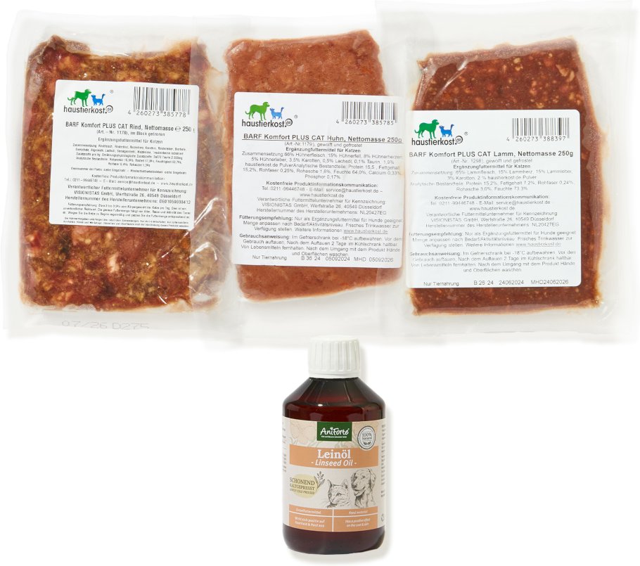 Haustierkost Probierpaket für Katzen - 5 kg