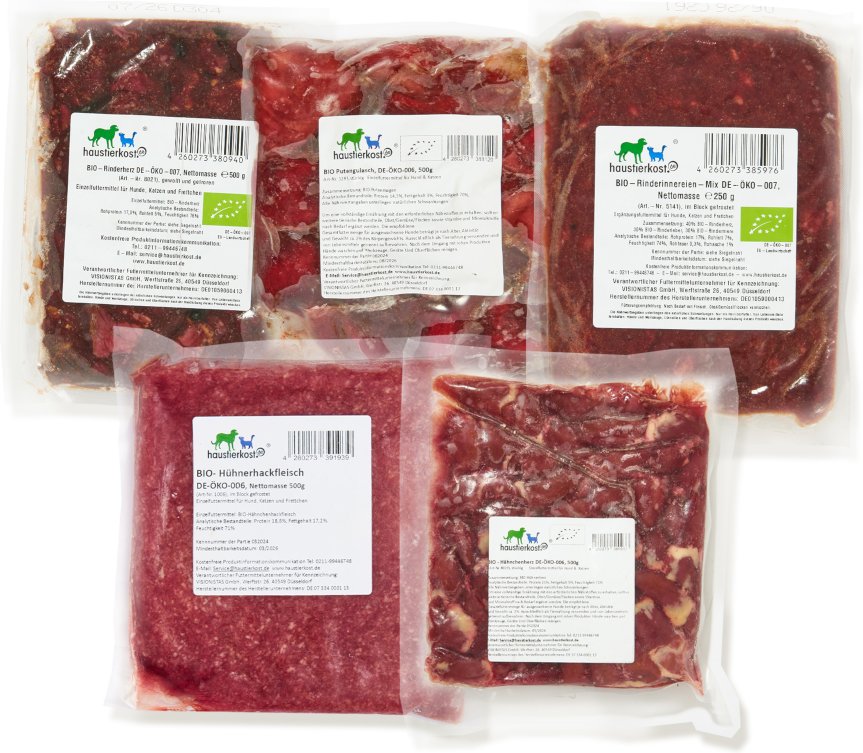 Haustierkost Bio-Paket Katze - 9 kg