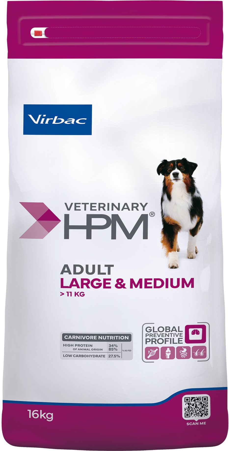 Virbac Veterinary HPM Adult Dog Large & Medium - 16 kg
