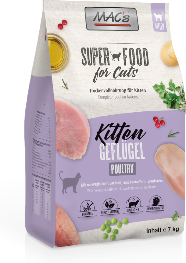 MAC's Superfood for Cats Kitten - Sparpaket 2 x 7 kg