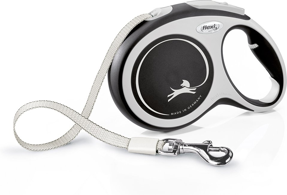 flexi New Comfort Gurt-Leine L schwarz, 8 m,