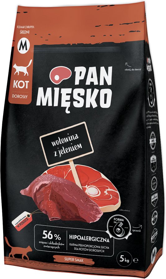 Pan Mięsko Cat Rind mit Hirsch Medium - 5 kg