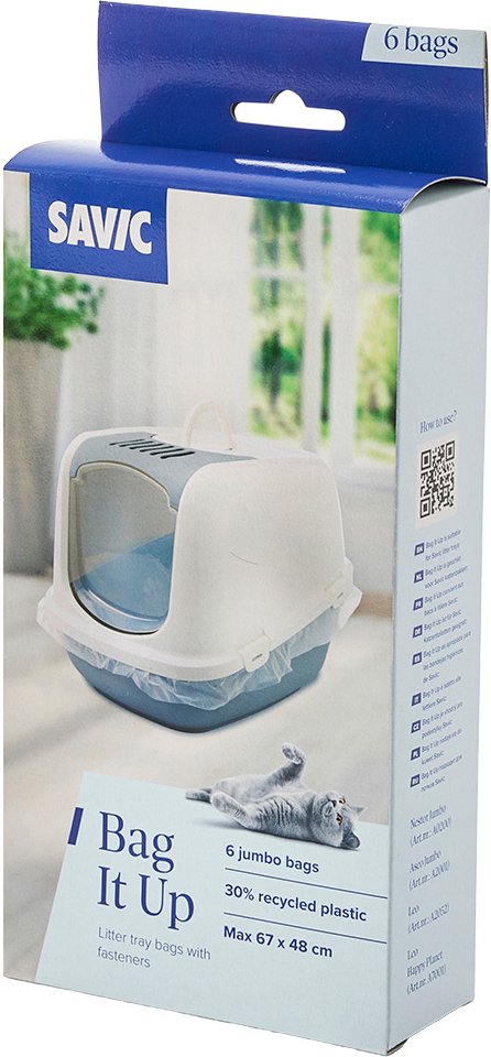 Savic Katzentoilette Nestor Jumbo - Zubehör: Bag it Up Litter Tray Bags, Jumbo, 6 Stück
