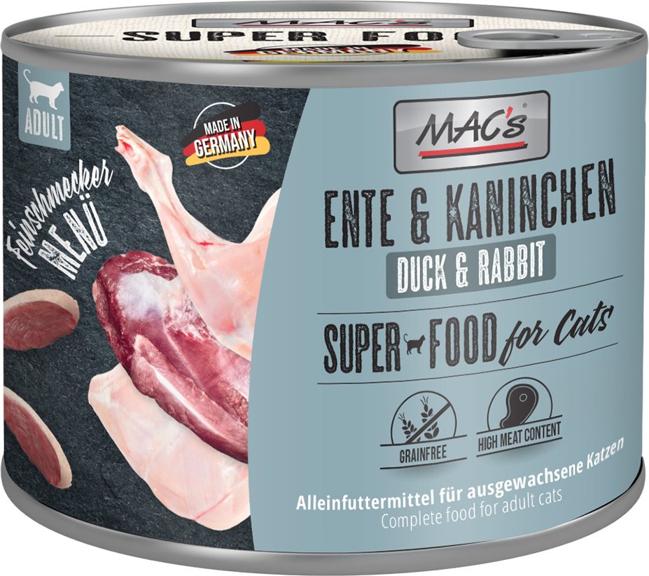 MAC´s Cat Feinschmecker 6 x 200 g - Ente & Kaninchen
