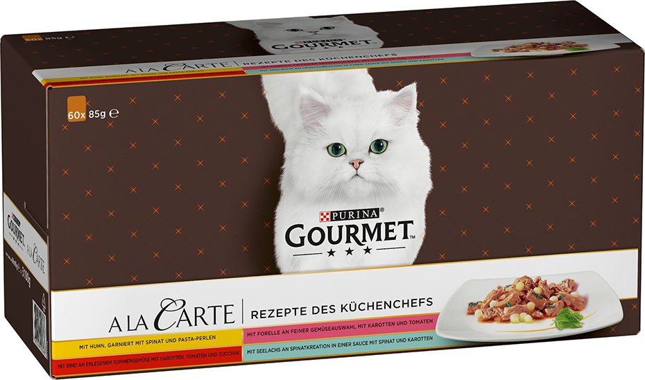 Thumbnail - GOURMET A la Carte zum Sonderpreis! - Rezepte des Küchenchefs: Huhn, Rind, Forelle, Seelachs (60 x 85 g)