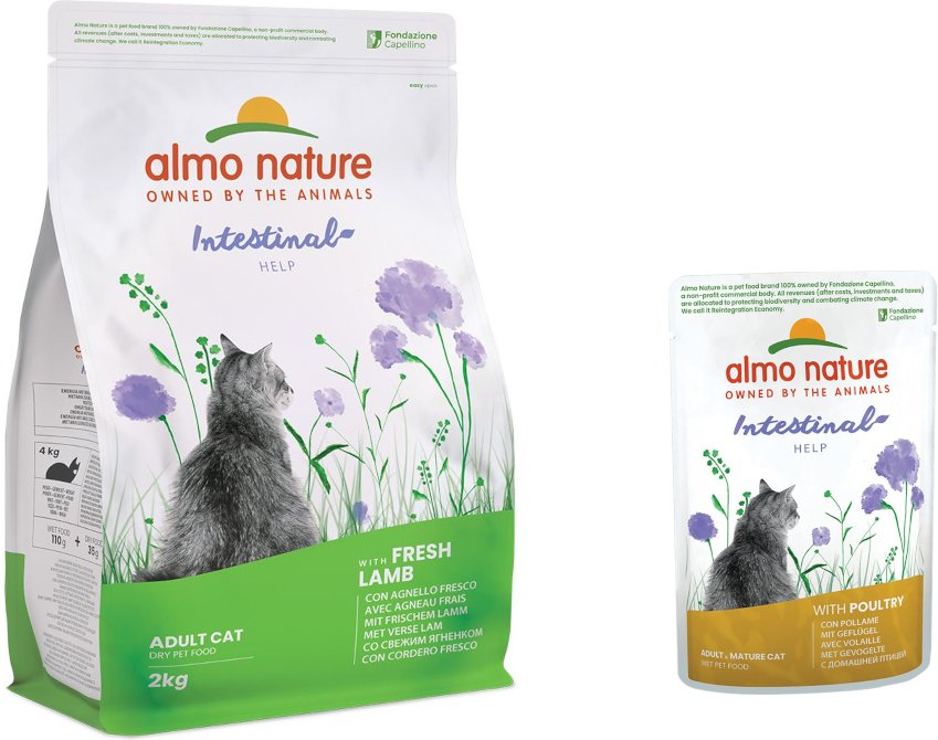 2 kg Almo Nature Functional Intestinal Help + 6 x 70 g mit Geflügel zum Sonderpreis! - Lamm