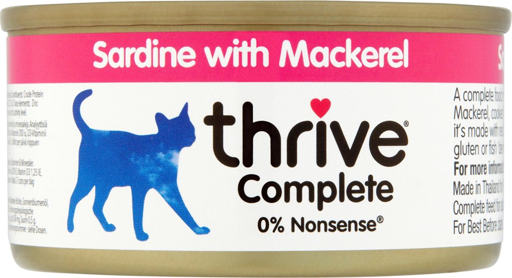 2-fach zooPunkte auf 6 x 75 g / 12 x 75 g Thrive Complete - Sardine mit Makrele (6 x 75 g)
