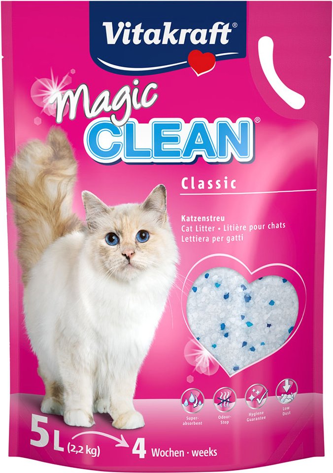 Vitakraft Magic Clean Silikatstreu - Sparpaket: 3 x 5 l