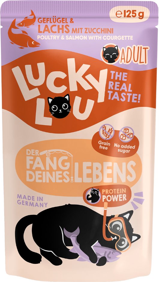 Lucky Lou Adult 16 x 125 g - Geflügel & Lachs